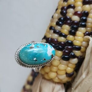 NWOT Native American Navajo Handmade Turquoise & Sterling Ring 💍🩵